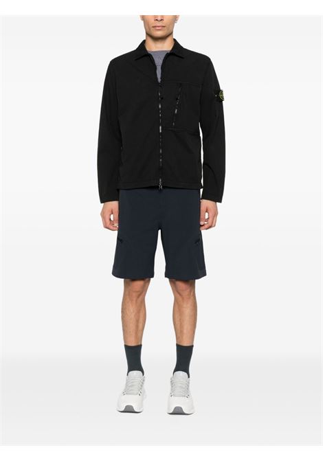 giacca camicia zip umo nera STONE ISLAND | K2S15 1200003 S0010V0029